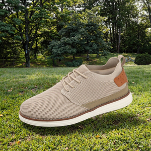 Chaussures de tennis décontractées pour hommes, en toile unie, à lacets, légères, respirantes, pour la marche en extérieur, OEM disponible - Product Image 2