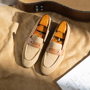 Vêtements décontractés respirants en cuir de haute qualité pour hommes, accompagnés de chaussures décontractées en cuir à enfiler pour l'automne - Product Image 6