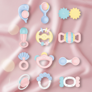 <span class=keywords><strong>12</strong></span> PCS Novedosas Sonajeras Musicales Ecológicas para Bebés, Juguetes Sensoriales OEM para Infantes, Juguetes Educativos Tempranos para Recién Nacidos, Juguetes <span class=keywords><strong>de</strong></span> Dentición RS - Product Image 1