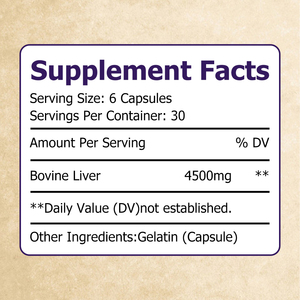 Best Seller Grass-Fed Capsules with Bovine Liver Strengthen <b>Your</b> Immunity Grow Build Stronger Bone Density Capsules - Product Image 2