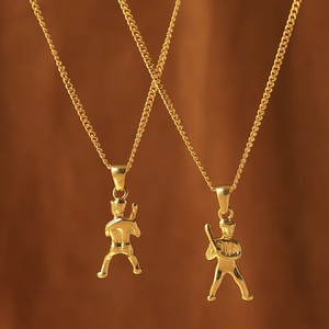 Elegante Collar con Colgante de Cruz de Acero Inoxidable 304 Chapado en Oro de 18K, Cadena de Estilo Simple que No se Destiñe para Mujer, Atuendos Casuales - Product Image 2