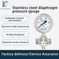 DACHENG YTP-100F Factory Customizable 60mm Diameter All-Stainless-Steel Clamp-Type Diaphragm Pressure Gauge 50.5mm Chuck Size