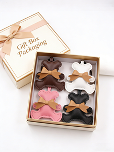 En gros, Pendentif porte-clés ours en peluche en cuir souple avec <span class=keywords><strong>sangle</strong></span> en cuir réglable, Ornement de sac tendance - Product Image 6
