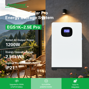 ระบบจัดเก็บพลังงานออลอินวัน Compact 1K-2.5E Solar Pro 2.56kWh 1200W IP21 พร้อมระบบควบคุมอัตโนมัติ 60A ติดผนัง สำหรับบ้านอัจฉริยะ EGS1K-2 - Product Image 1