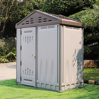 Caseta Prefabricada Moderna Impermeable Toppla, Caseta de Jardín de Lujo para Herramientas, Caseta de Almacenamiento de Plástico, Cochera