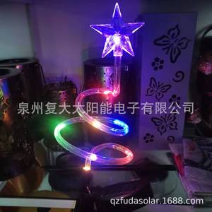 Solar Powered Christmas <b>Tree</b> <b>Lights</b> Color Changing Led Outdoor Waterproof Fence Clip Decorations - Product Image 3