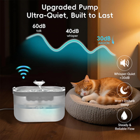Fontaine à eau pour chat OEM 2,5 L, fontaine à eau intelligente pour animaux de compagnie avec WiFi, ultra silencieuse, commande par application Tuya, distributeur d'eau pour chats