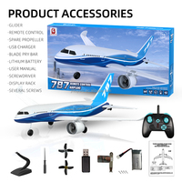Avión de Pasajeros RC Profesional 2.4G de 3 Canales 787 con Función de Autoequilibrio, Planeador de Espuma EPP Duradero, Juguete Planeador RC