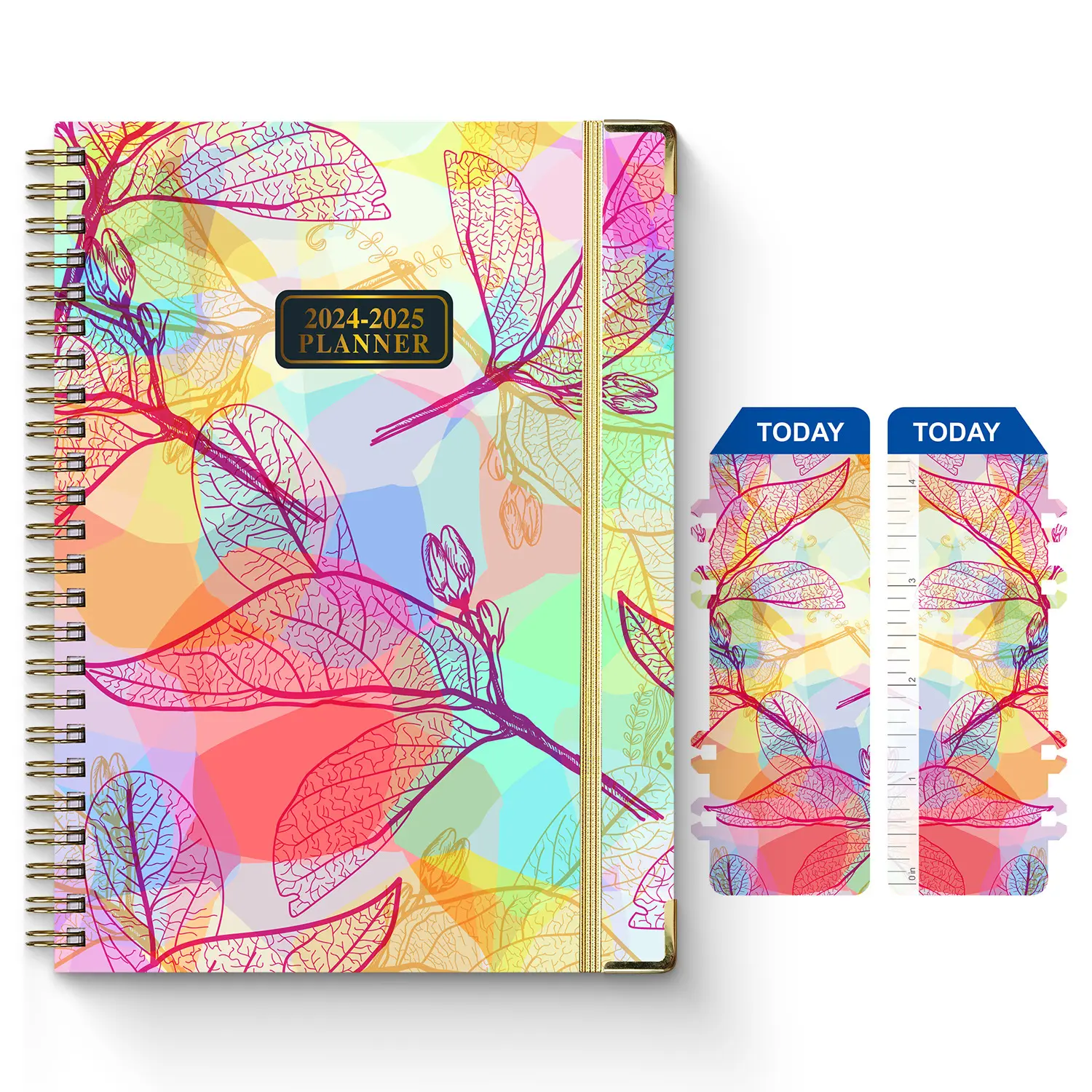 2024 planner spiral bound Weekly   Monthly Jan 2024 - Dec 2024schedule book planner daily Hardcover Monthly Tabs Pocket bandage
