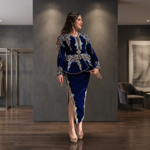 Premium Velvet Satin Lehenga <b>Jacket</b> Set Vintage Pattern Algerian Turkish Inspired Beadwork Luxurious <b>Bridal</b> Wear Eco-Friendly - Product Image 2