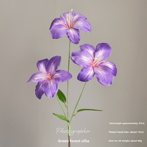 Flores Artificiales de la Serie Púrpura, Ramo Individual de Rosas, Lirios y Tulipanes, para Decoración de Bodas, Salones, Techos de Hoteles y Caminos - Product Image 4