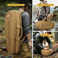 Sac à bandoulière tactique souple CVLIFE 30'' avec sangle d'épaule rembourrée et fermetures éclair verrouillables, système Molle pour la chasse
