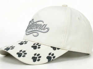 Gorra de Béisbol de Algodón Personalizable con Bordado 3D, Estampado de Huellas de Animales en el Borde, Unisex, con Correa Ajustable - Product Image 2