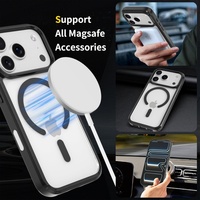 Coque de téléphone en acrylique colorée pour iPhone 17 Air 14 13 12 11 18 Pro Max, étui 16E 15 Plus avec recharge magnétique sans fil