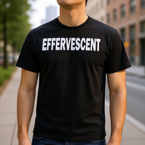 T-shirt effervescent noir à col rond unisexe taille adulte moyenne - Product Image 3