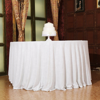Topfinel — nappe de Table ronde brillante, couleur Champagne uni, à paillettes, pour mariage