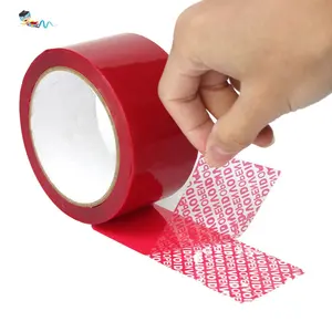 赤い色のリサイクル可能なVOIDOPEN封筒ボックスカートンシーリングパッキング配送セキュリティ改ざん明らかな自己粘着テープ