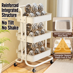 Rolling Multi Tier <b>Storage</b> Cart <b>With</b> Wheels Portable Space Saver Organizer <b>Trolley</b> For Kitchen Bathroom Toy Book Snack - Product Image 6