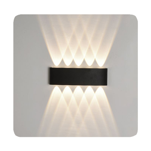 モダンなミニマリストLEDウォールライト2W-12Wプラスチックボディ防水屋内屋外ランプホテルガーデン用発光リニアライト - Product Image 3