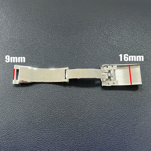 Hebilla Plegable de <span class=keywords><strong>Acero</strong></span> Inoxidable de 9mm-16mm con Cierre Metálico para Correa de Reloj R-olexs <span class=keywords><strong>Submariner</strong></span> Oysterflex Daytona GMT - Product Image 2