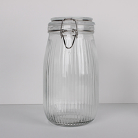 Grand pot de conservation en verre de 1500 ml avec couvercle hermétique à pince, récipient alimentaire de cuisine pour cornichons, couvercle à rabat, 750 ml, 1000 ml, 500 ml
