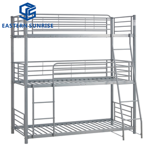 Tempat Tidur Susun Tiga Lapis Logam Tahan Lama untuk Pelajar, Pekerja, dan Staf - Product Image 5