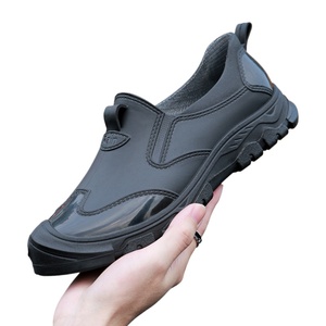 Trendy Khaki Waterproof Men's Shoes, Fashionable Low-cut Non- Rain <strong>Boots</strong> for Men, -on Rain Shoes, Outdoor Wading Men's - Product Image 1