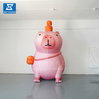 Modèle d'animal gonflable mignon personnalisé modèle de capybara sculpture gonflable d'animal en peluche mascottes d'entreprise personnalisées