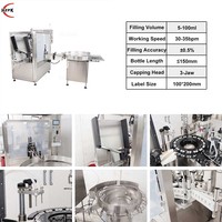 Machine de remplissage, de bouchage et d'étiquetage automatique HZPK pour liquides et pâtes, avec pompe à engrenages, pour parfums, huiles, cosmétiques, vaporisateurs, bouteilles en plastique et en verre de petite taille