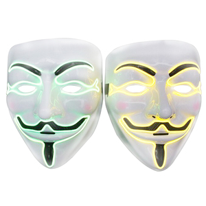 Halloween EL Wire Glowing <strong>Mask</strong> Luminous LED Light up <strong>Cool</strong> <strong>Masks</strong> for Christmas Cosplay Birthday - Product Image 1
