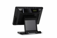 Terminal POS Android 15,6 Inci All-in-One Layar Sentuh Kapasitif Komputer Kasir Layar Ganda untuk Toko Ritel Salon