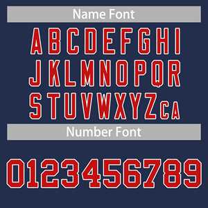 เสื้อเบสบอลสไตล์คลาสสิกสีแดง-ขาวแบบกำหนดเองของกองทัพเรือ - Product Image 4