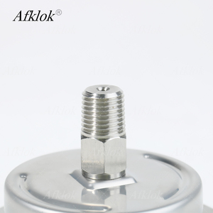 Topgewaardeerde 304 roestvrijstalen manometer 0-400 bar 63mm wijzerplaat 1/4 inch mannelijke NPT achteraansluiting - Product Image 5