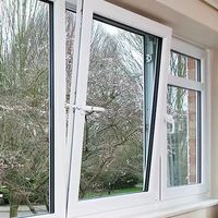 Fábrica directamente nuevo diseño de fábrica barato Pvc ventana abatible diseño Upvc doble acristalamiento ventanas abatibles