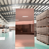 Paneles Compuestos de Aluminio con Acabado Espejo en Oro Rosa, 0.5mm, ACP, ACM, Lámina Alucobond para Paredes Interiores, Escuelas, Villas - Fácil Instalación