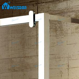 Precio al por mayor enmarcado de acero inoxidable de vidrio templado de esquina de ducha de doble puerta corredera cuarto de baño - Product Image 2