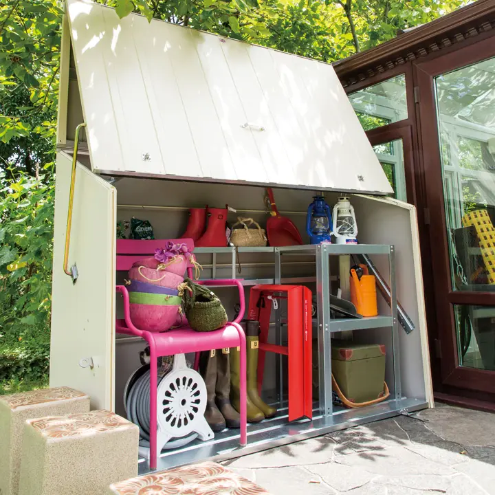 Gartenhaus Lagers chrank mit 1 Tür einheit Fahrrad Garage Werkzeug Organisation schrank