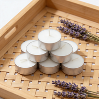 Bougies chauffe-plat personnalisées parfumées Noël Diwali blanches, 8h de combustion longue durée, sans fumée, pour décoration intérieure et événements de Pâques, ensembles de 50/100 pièces