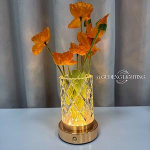 Cross-border popular crystal table lamp, bedroom bedside ambient <b>light</b>, decorative vase, creative living room bar <b>touch</b> night - Product Image 1