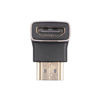 Adaptateur OEM d'usine neuf à angle droit de 90 degrés mâle vers femelle avec coque métallique pour ordinateur portable, téléviseur, moniteur, PS5/PS4 - ZSWinner