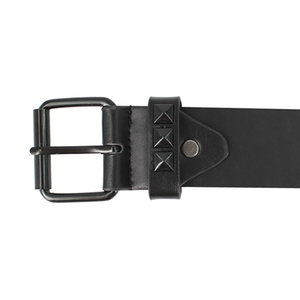 Cinture a piramide nere nere personalizzate con borchie Punk Rock rivetto nero opaco per donna uomo - Product Image 4