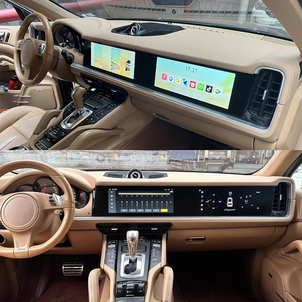 Schermo Android da 14.9 "per autoradio con 2016 di 2010 Porsche Cayenne lettore multimediale GPS Navi Co-pilota di schermo di intrattenimento