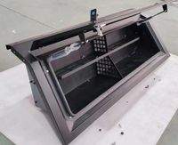 Bacs de rangement pliables en alliage d'aluminium étanches et verrouillables pour camionnettes 4x4 tout-terrain avec hard top, installation sans perçage