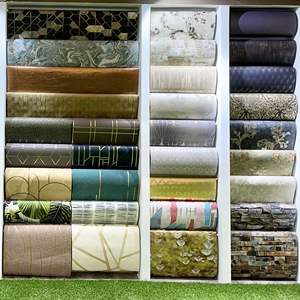 ورق جدران فاخر من الفينيل بلون ذهبي وردي ثلاثي الأبعاد لغرف النوم - Product Image 3