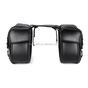 Motorefit 1 par de la motocicleta de cuero de la PU lado alforjas impermeable lado bolsas de herramientas de la motocicleta lado <span class=keywords><strong>casco</strong></span> en bolsas de viaje - Product Image 3