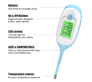 COCET OEM 3 Couleurs Thermomètre Portable Rétro-Éclairage Médical Flexible Étanche Électronique Clinique Thermomètre Numérique - Product Image 6