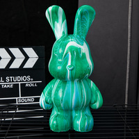 Jouet ours fluide à peindre soi-même, surface blanche, 23 cm, sculpture de briques de lapin à peinture intense, jouet d'art fait main