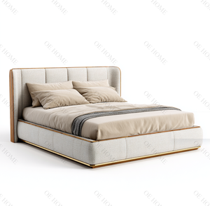 Ensemble de chambre à coucher d'appartement d'hôtel sur mesure fabriqué en Chine Ensemble de lit moderne de luxe cinq étoiles chambre d'hôtel meubles en bois - Product Image 4