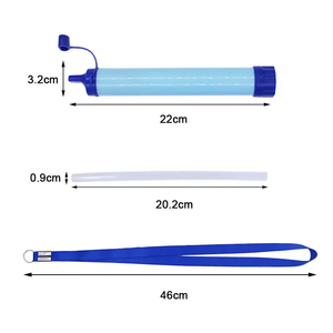 <span class=keywords><strong>Kit</strong></span> de paille de <span class=keywords><strong>filtre</strong></span> à <span class=keywords><strong>eau</strong></span> de survie-Filtration d'urgence extérieure portable pour la randonnée, le camping, la chasse et la préparation aux voyages - Product Image 2