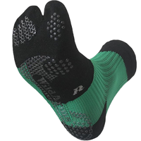 Fabricant chinois de chaussettes antidérapantes, vente en gros de chaussettes personnalisées en nylon/coton, respirantes, résistantes aux déchirures, chaussettes mi-mollet à deux doigts